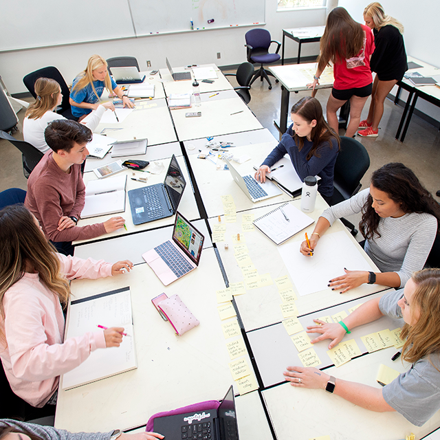 Honors students in classroom