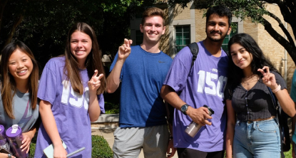 Honors students at the Lawn Party