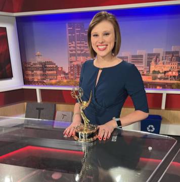 Rachel Tiede with Emmy
