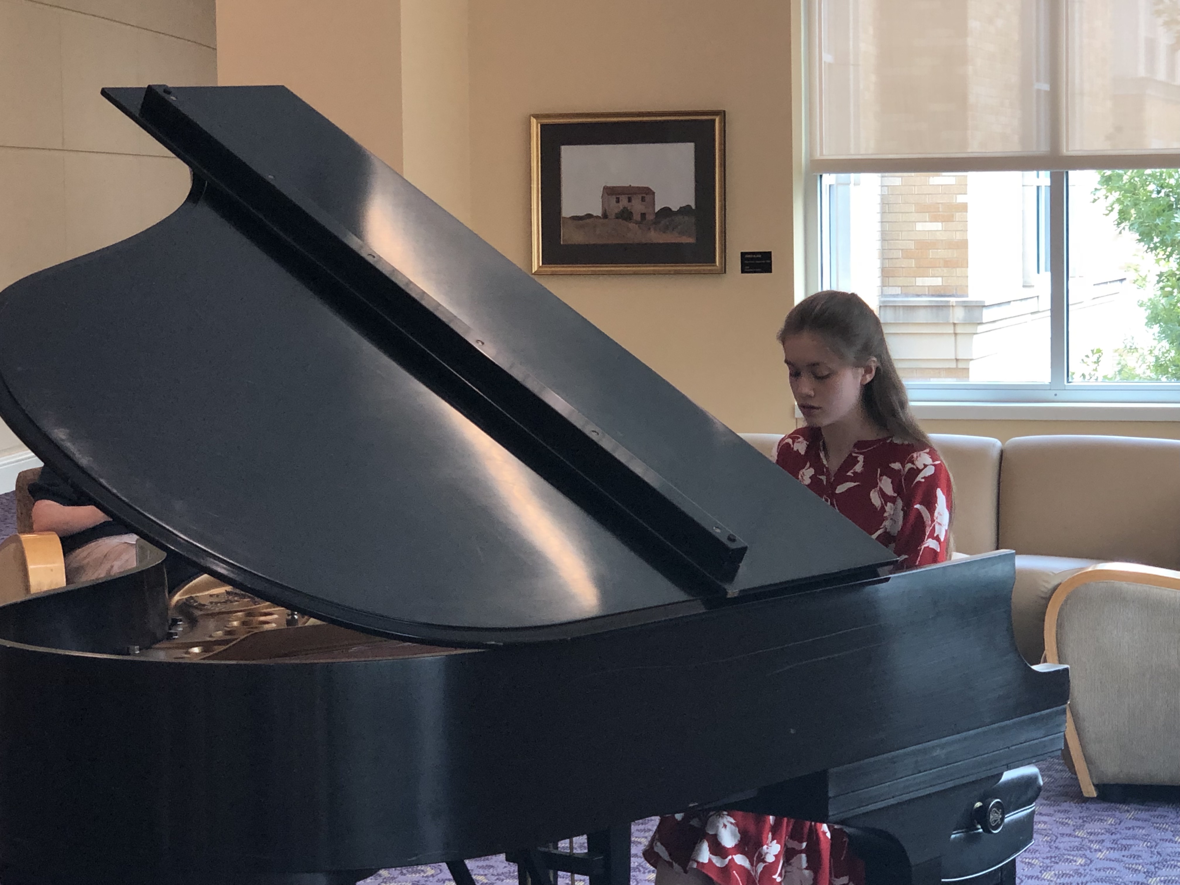 Anna Damerau, Honors student and piano performance major, performing Bach at the BLUU