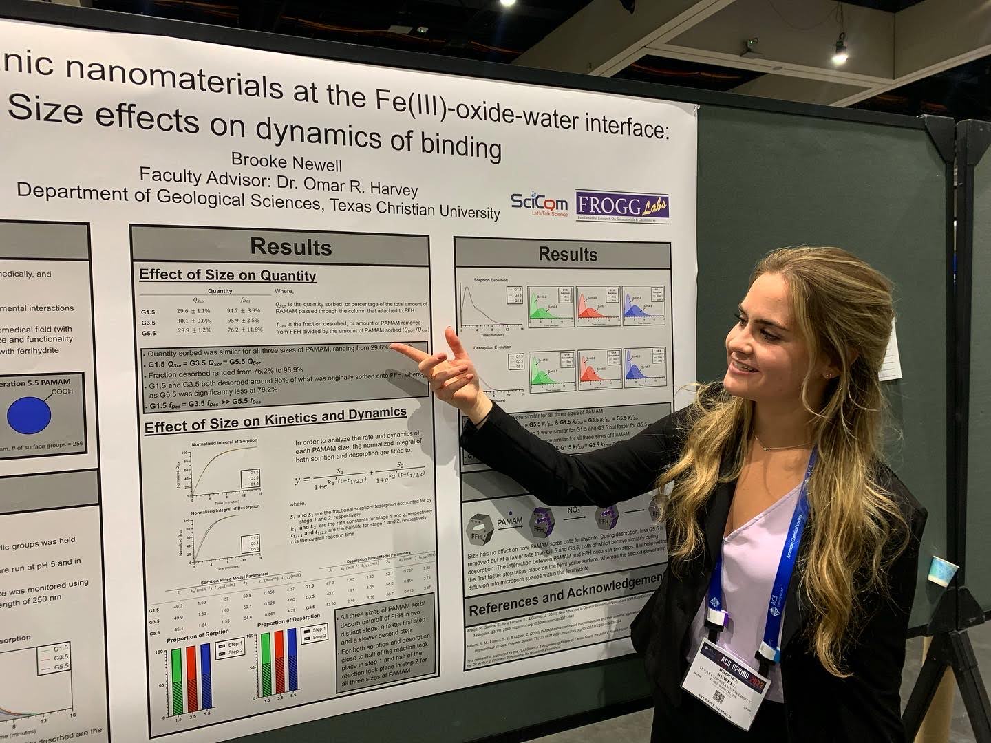 Brooke presenting at the American Chemical Society in March 2022
