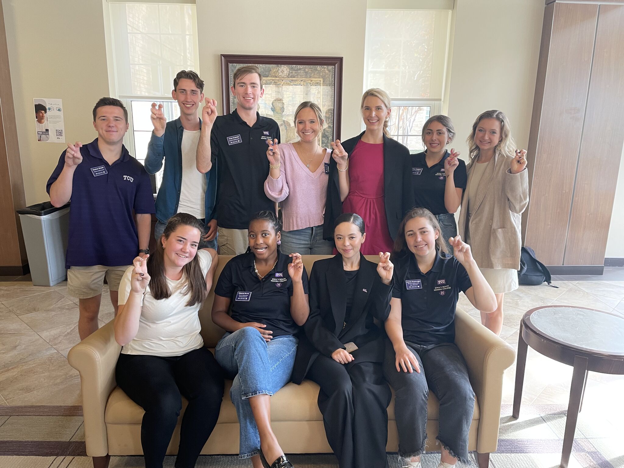 TCU Honors Ambassadors with Dutch students