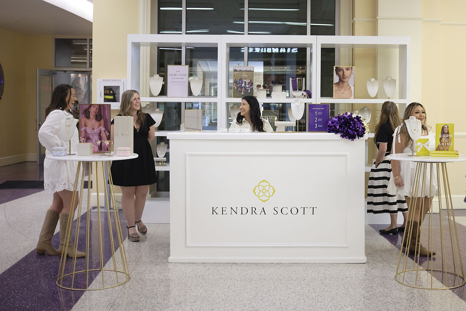 Kendra Scott jewelry pop-up shop at the BLUU