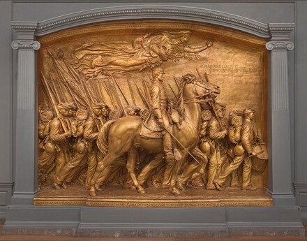 Augustus Saint-Gaudens, The Shaw 54th Regiment Memorial, 1900, patinated plaster, U.S. Department of the Interior, National Park Service, Saint-Gaudens National Historic Site, Cornish, New Hampshire, X.15233