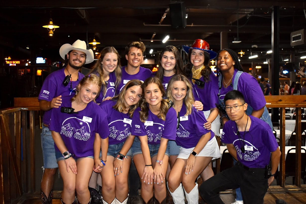 Roxy (second row, second from left) with the Frog Camp Director Board at the Casa Nueva camp