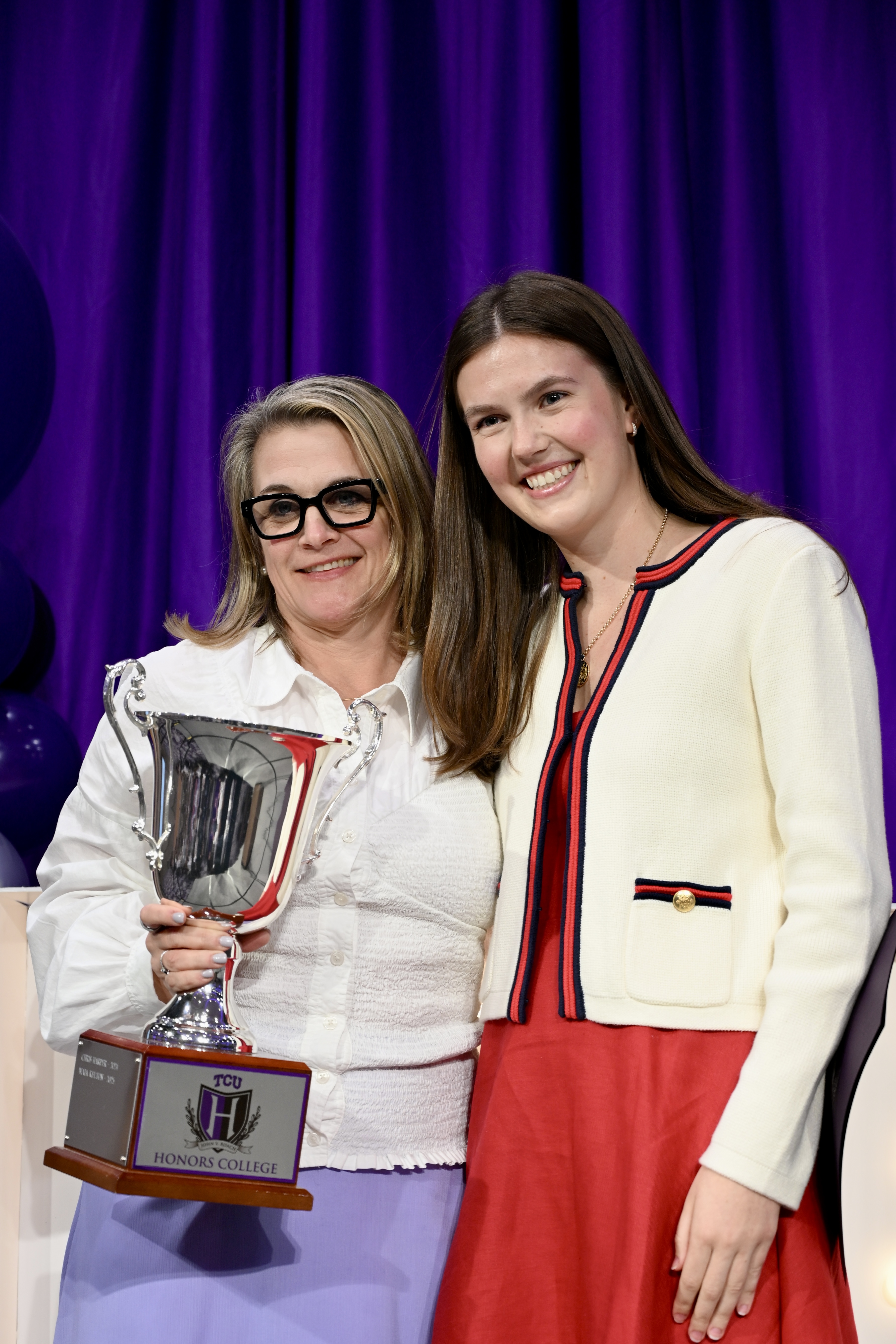 Professor Grau with Victoria Johnston